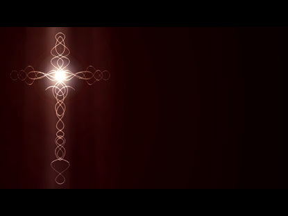 Glass Cross Red