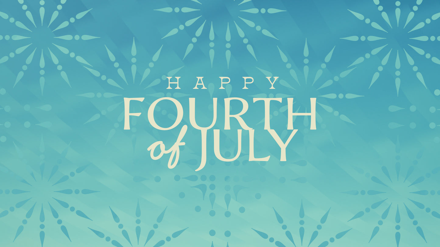 Solar Patterns Happy Fourth Of July Title