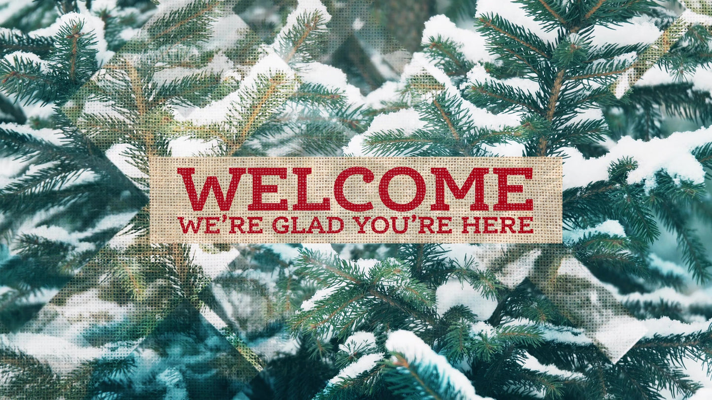 Rustic Christmas Welcome Still