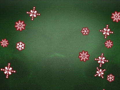 Snow Falling On Green