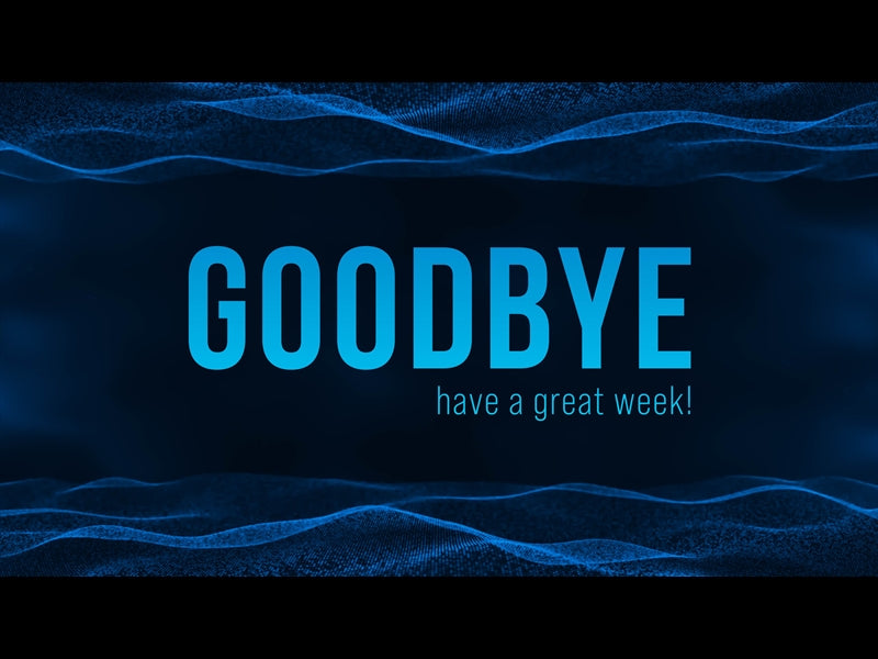 Blue Digital Wave Goodbye