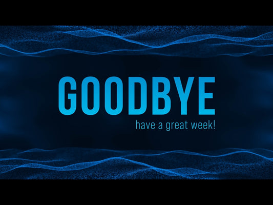 Blue Digital Wave Goodbye