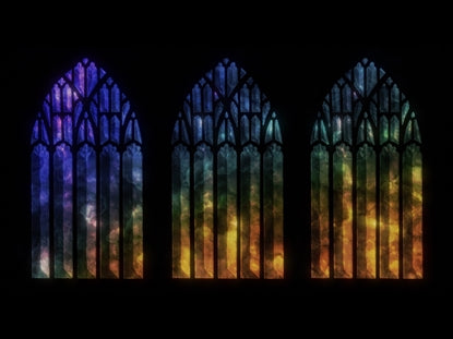 Rainbow Stained Glass Tri