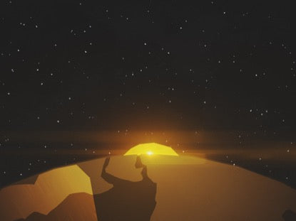 Winter Light Earth Stars