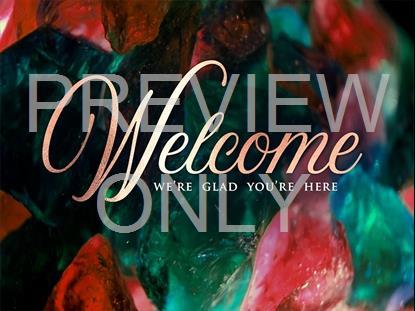 Christmas Glass Welcome Still