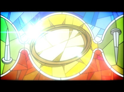 The Nails And Crown In Stained Glass