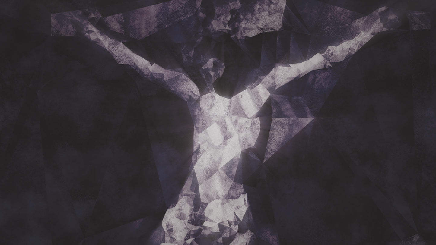 Easter Glass Crucifixion