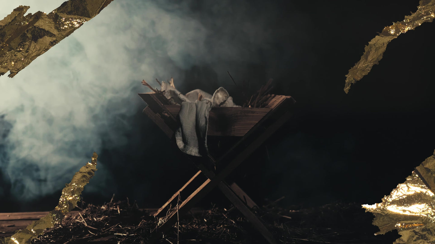 Nativity Manger 1 Gold