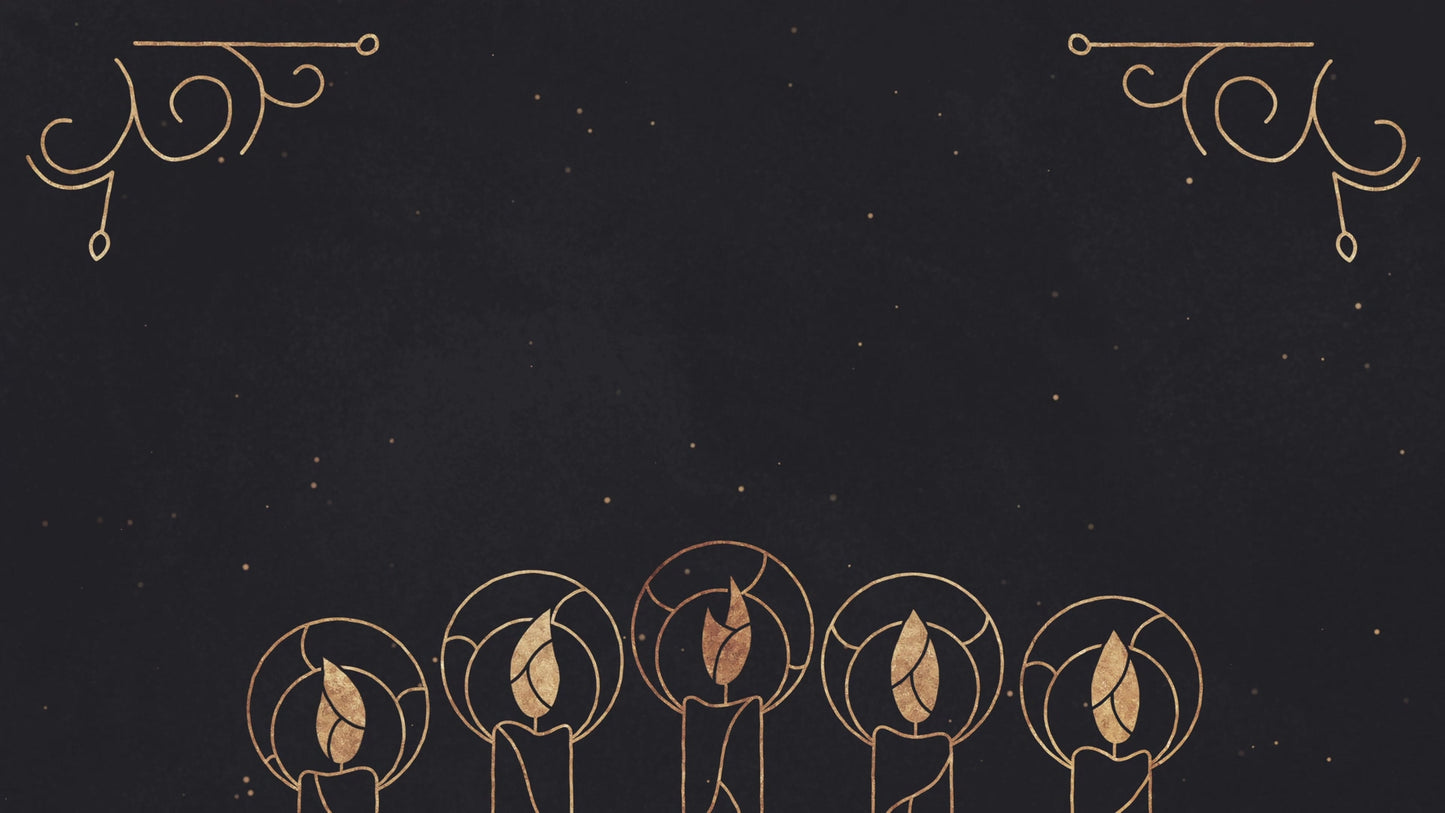 Advent Glitter Lower Candles