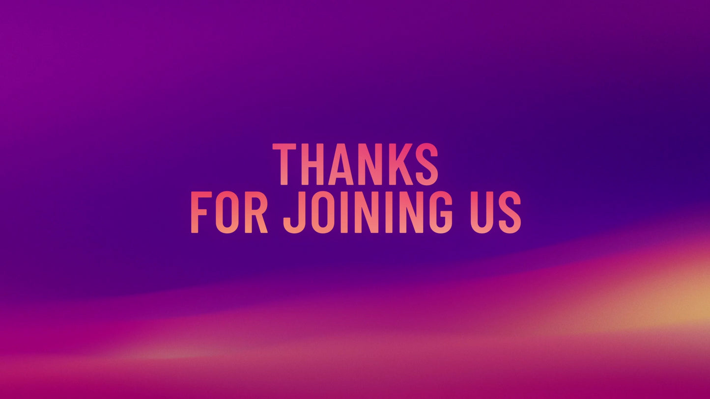 Gradient Waves Thanks For Joining Us