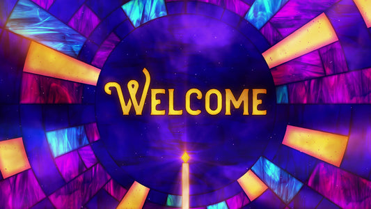 Stained Glass Christmas Welcome