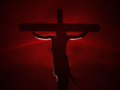 Jesus On The Cross Red