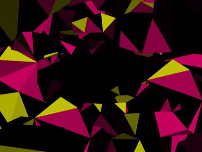 Pink Yellow Space Triangles