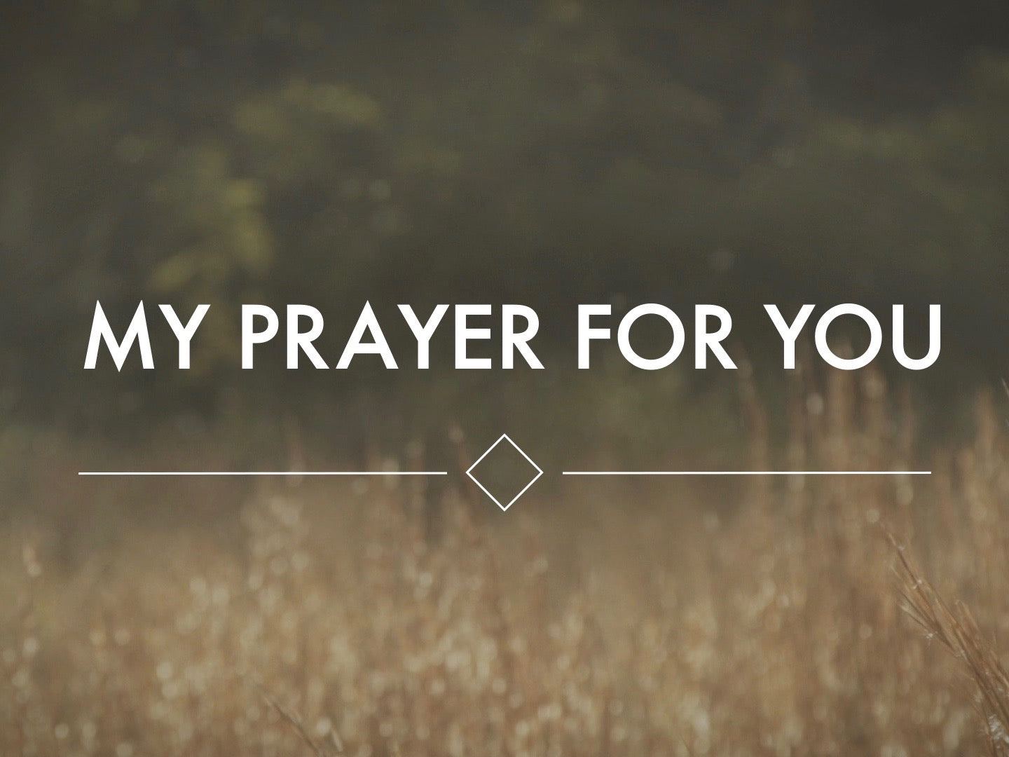 My Prayer For You