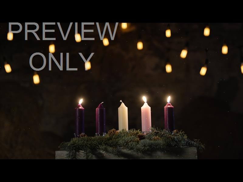 Rustic Christmas Advent Candles Week 3 Still