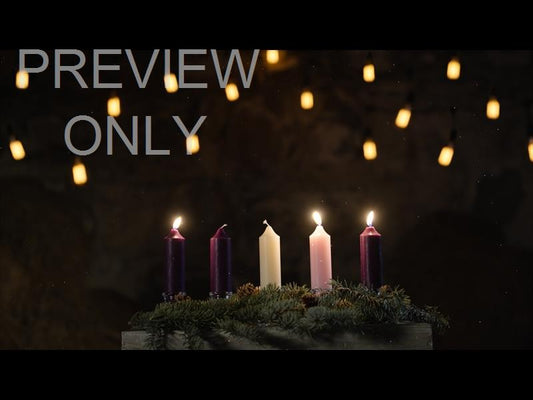 Rustic Christmas Advent Candles Week 3 Still