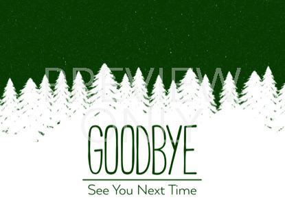 Winter Spruce Closing Still