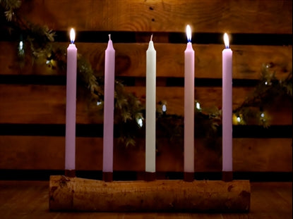 Country Advent Joy Candles