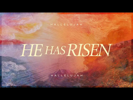 Easter Etching - He Has Risen Title