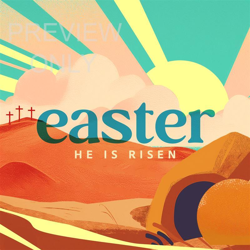 Happy Easter From Your Church Social Graphic Title