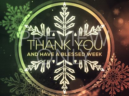 Christmas Glow Snowflakes Thank You