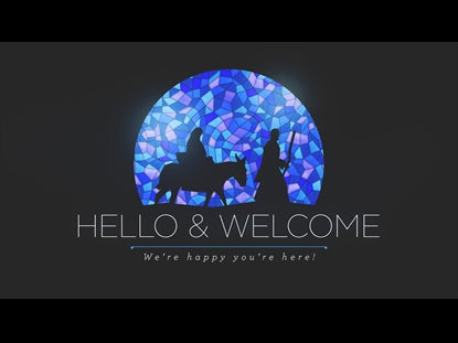 Stained Glass Hello Welcome