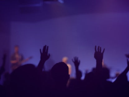 Worship Group Hands Purple