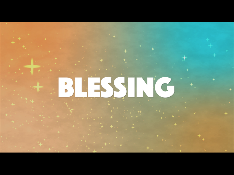Stars On Blue And Orange: Blessing Motion Background
