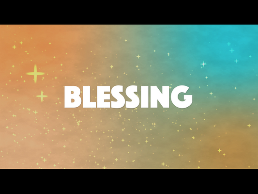 Stars On Blue And Orange: Blessing Motion Background