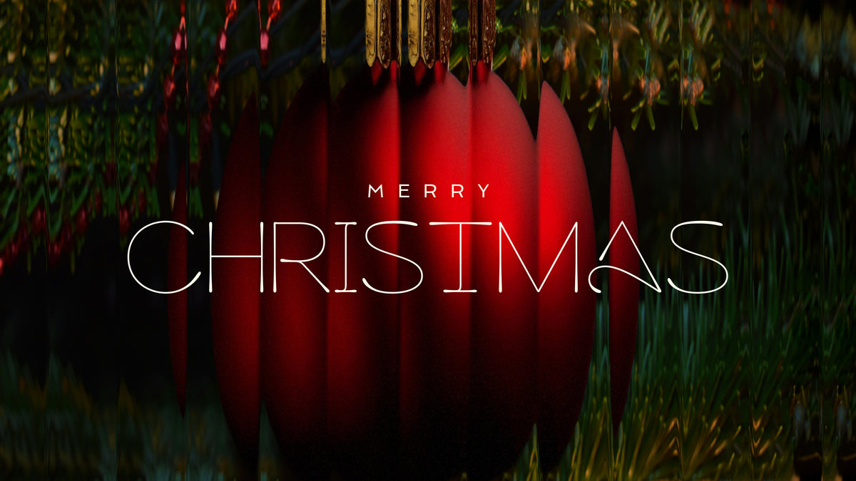 Gradient Glass Merry Christmas
