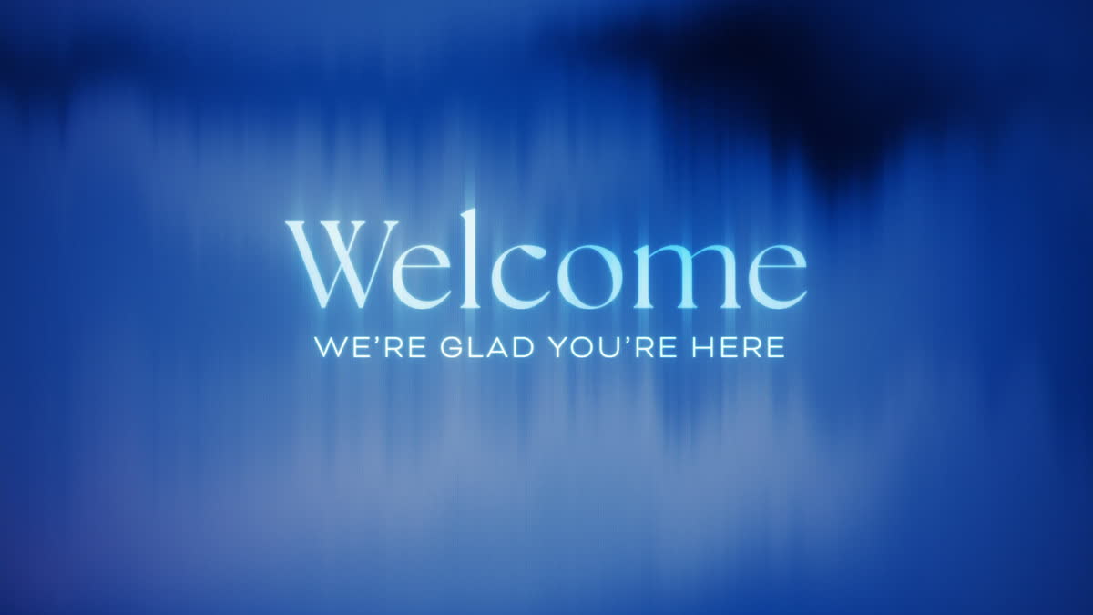 Presence Title Slide Welcome Were Glad Youre Here