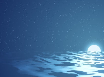 Digital Waves Ocean Night