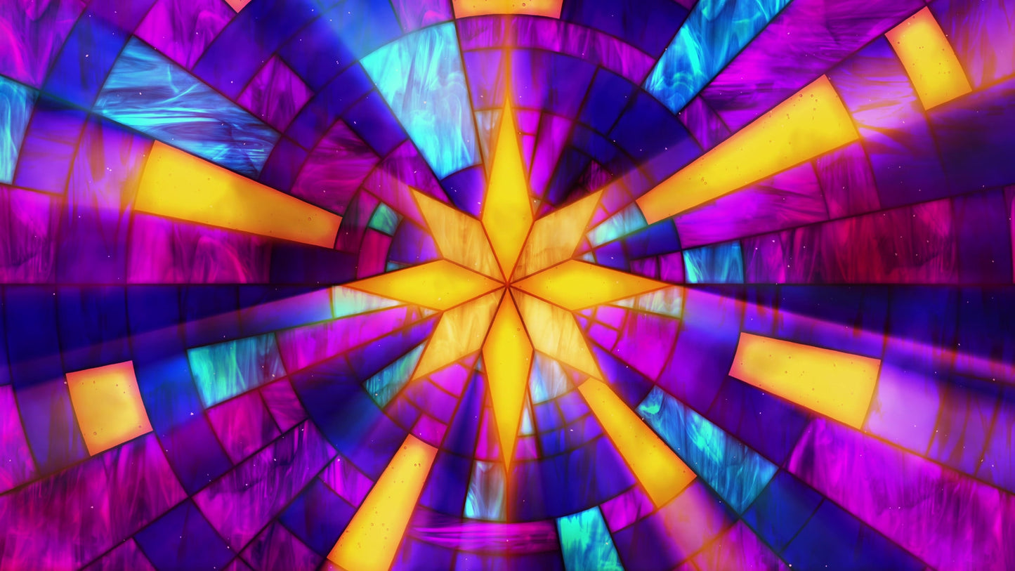Stained Glass Christmas Star 01 Still