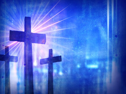 Blue Shining Cross