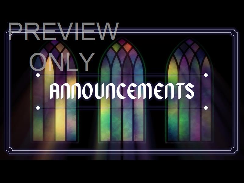 Sacred Glass 2: Announcements Still