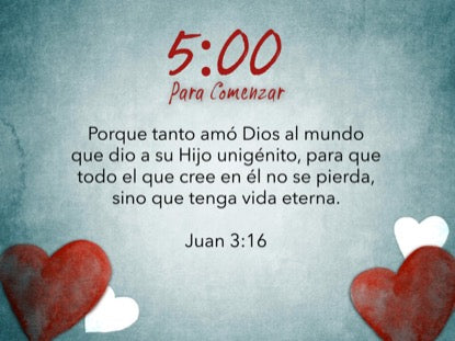 Valentines Hearts Scripture Countdown - Spanish