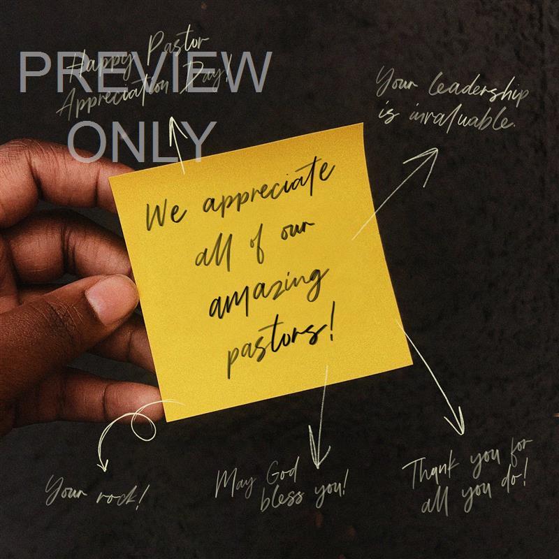 Pastor Appreciation Note