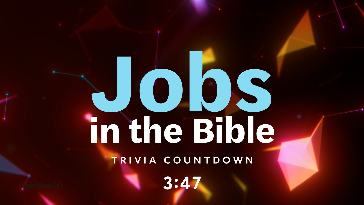 Jobs In The Bible Trivia Countdown