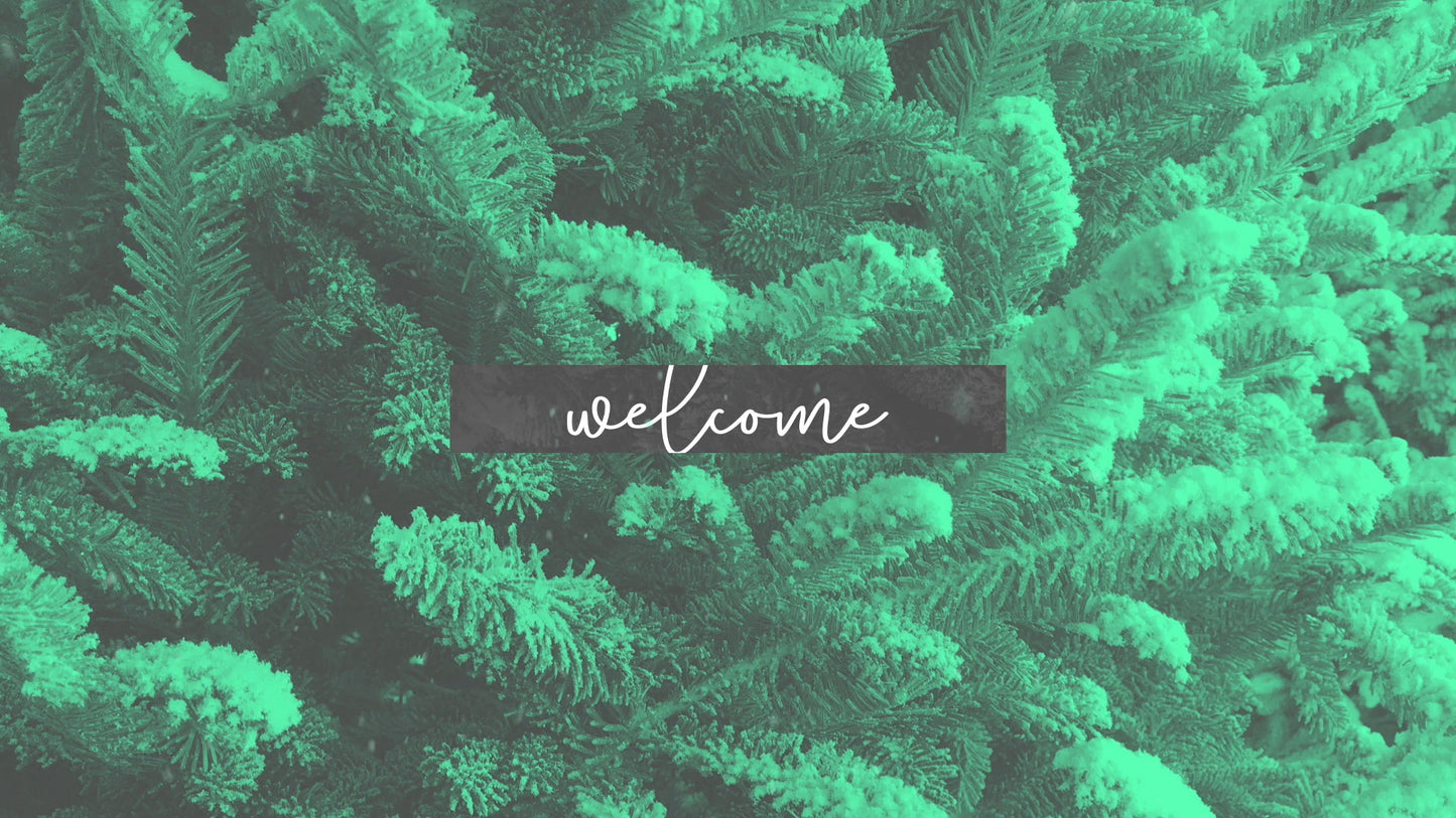 Modern Winter Trees Welcome