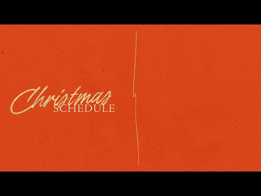 Advent Type Christmas Schedule