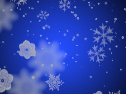 Snowflakes On Ice Blue Motion