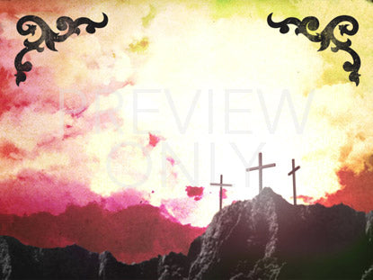 Three Crosses Ornate