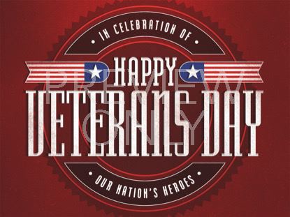 Patriotic Badge Happy Veterans Day