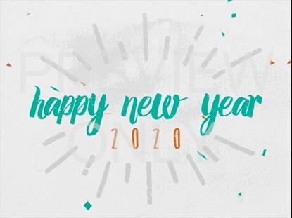 Colorful Confetti Happy New Year 2020