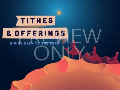 Illustrated Nativity Tithes And Offerings