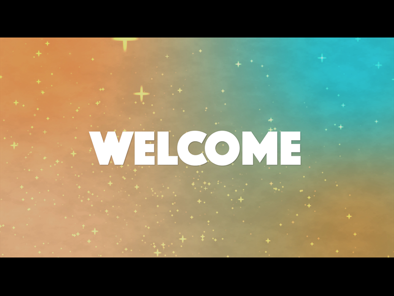 Stars On Blue And Orange: Welcome Motion Background