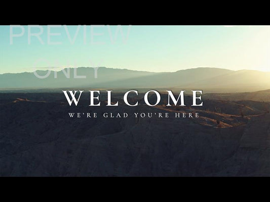 Canyon Views Title Slide - Welcome We're Glad You're Here