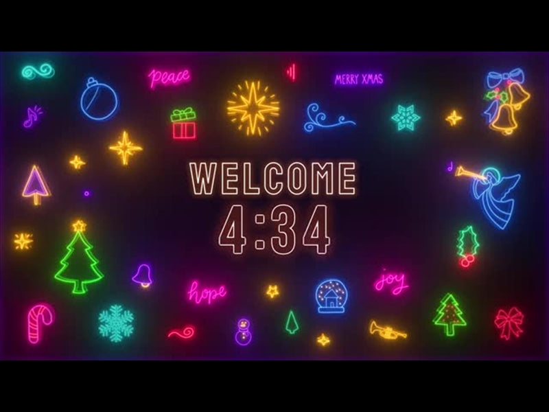 Neon Christmas Countdown Welcome