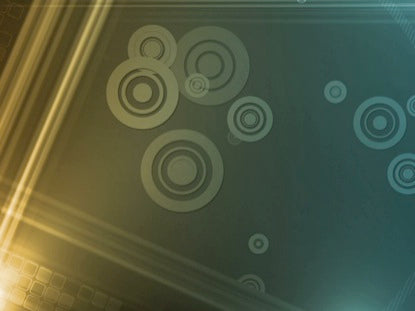 Retro Circles Amber Blue