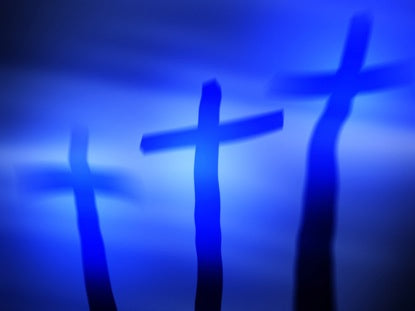 Three Blue Crosses